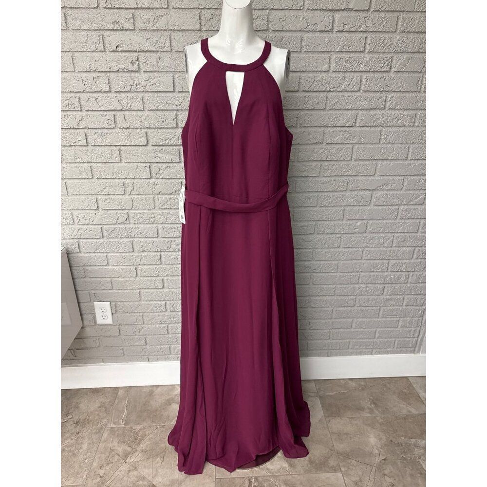 Azazie Melody Women Raspberry Bridesmaid Prom Maxi Dress Size 20